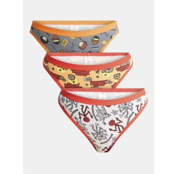 Stranger Things Official Netflix Size XL 16/18 Thong Panty Set Of 3 Women's - Picture 1 of 5